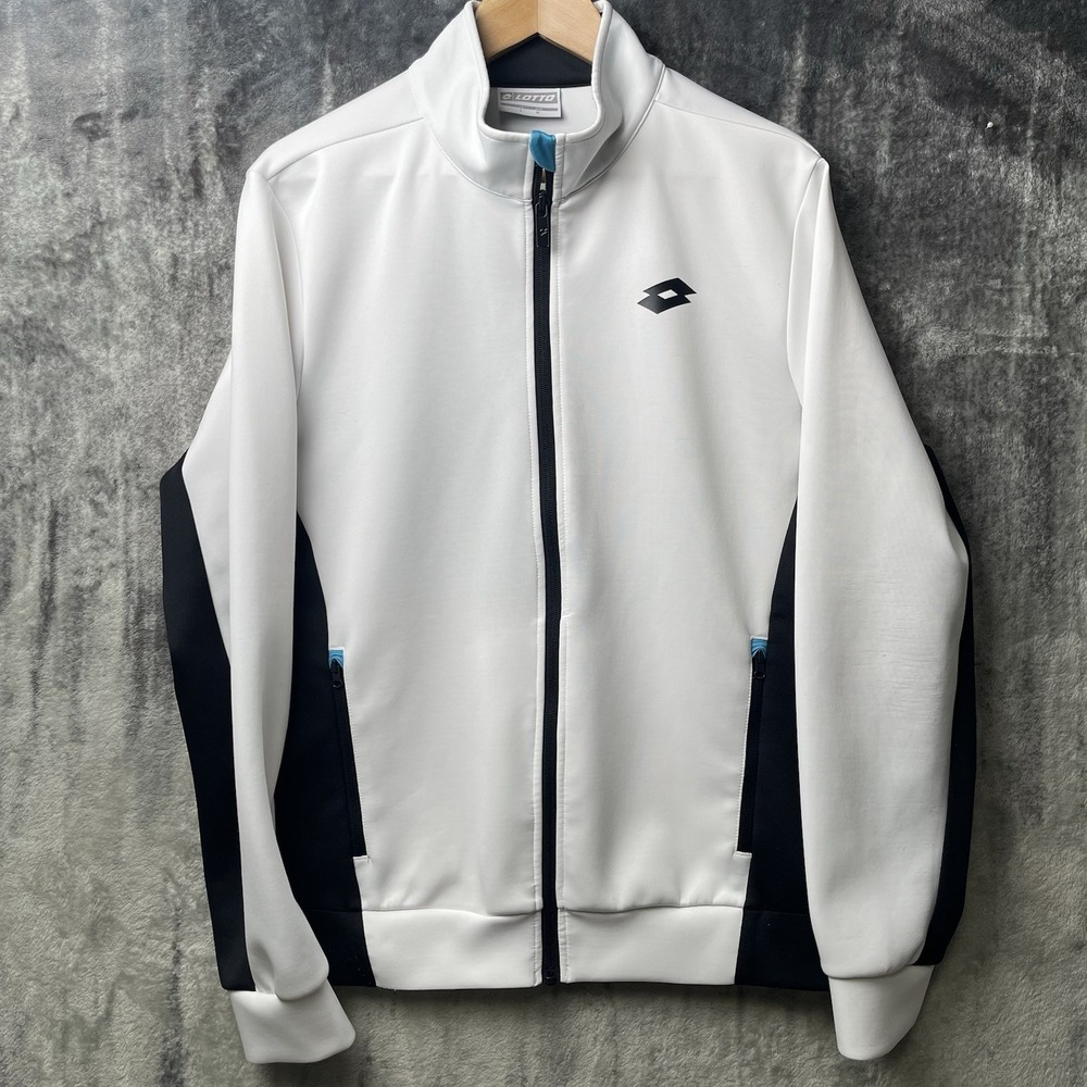 Lotto Sport Italia Squadra 2  Soccer Women's White/Black  Zip Up Jacket Size L